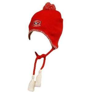   MONTREAL CANADIENS EARFLAP RED WHITE BEANIE SKULLY: Sports & Outdoors