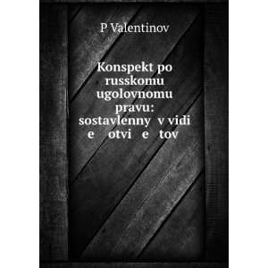   otvi e tov . (in Russian language) P Valentinov  Books