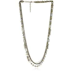  Leslie Danzis Two Tone Multi Chain Necklace: Jewelry