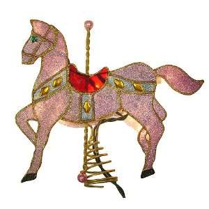   Lilac Carousel Horse Christmas Tree Topper #UL400: Home & Kitchen
