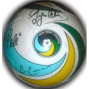   Signed Pele Chinaglia & Beckenbauer Soccer Ball 