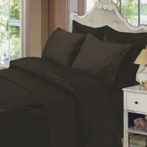  Solid Chocolate Full size Microfiber Sheet set: Home 