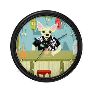  Chihuahua Tiki Bar Funny Wall Clock by CafePress: Home 