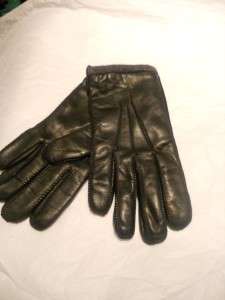 Mens Nautica Blk Wool Lined Genuine Leather gloves M/L Style7609 