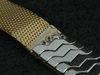   nos 18mm 11/16 Finesse USA Gold Filled Mesh 1960s Vintage Watch Band