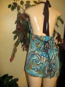 womens summer Knit Halter tunic top blouse plus 3X  