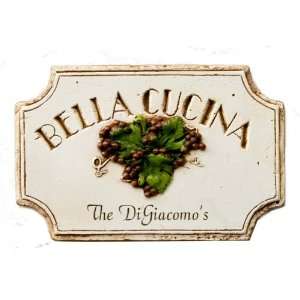  Bella Cucina Plaque, personalized with your name