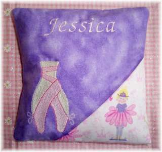 Personalized Girls Tooth Fairy Pillow Ballet Shoes  