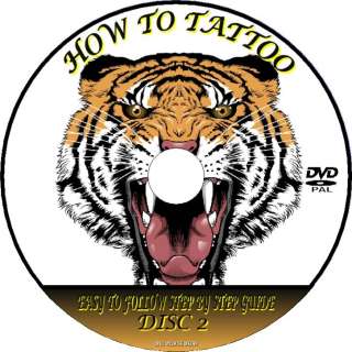 LEARN HOW TO TATTOO STEP BY STEP DVD GUIDE, EASY TO FOLLOW LESSONS 2 