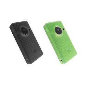  Black+Green Silicone Case for Flip Mino HD: Electronics