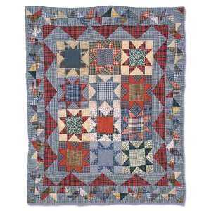  A Patchwork Theme Denim Burst Quilt Crib 36x46 Baby