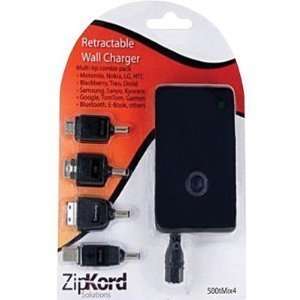  ZipKord 500TMix4 Multi Tip Retractable Wall Charger Pack 