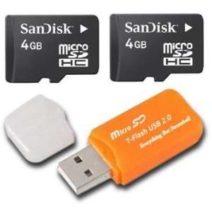 SanDisk 8 GB (4GB x2 = 8GB) SD HC microSDHC Class 4 Flash Memory Card 
