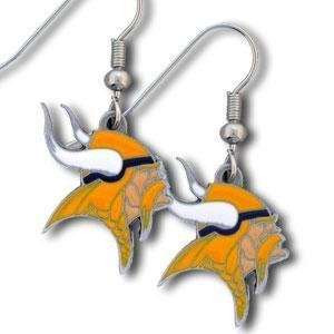  NFL Logo Dangling Earrings   Minnesota Vikings Everything 