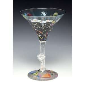  New Years tini Martini Glass by Lolilta