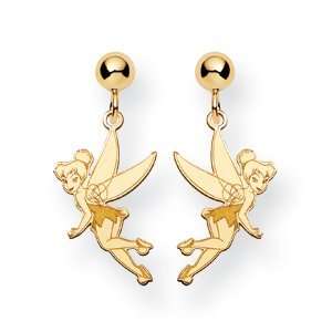  Tinker Bell Post Earrings   14k Gold/14k Yellow Gold 