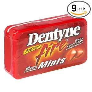 Dentyne Sugarfree Fire Mints, Spicy Cinnamon, Pieces, 50 Count 