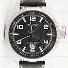 New Nautica NCT 400 Black Dial Leather Band Analog Disp