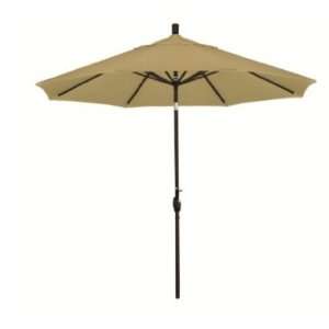   Tilt Market Umbrella with Black Pole, Heather Beige: Patio, Lawn