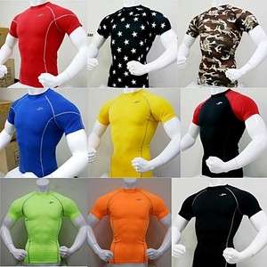   Compression Under Base Layer Top Tight Short Sleeve Skin T Shirts