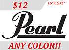 Pearl Logo Bass Drum Decal Vinyl Window Wall Sticker