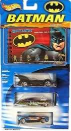 Hot Wheels Batman Batmobile Die Cast Cars Set of 3  