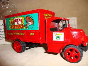 TEMPLE SHRINE CIRCUS #1 BAUMI TEMPLE SHRINE 1926 MAC TRUCK STK #9143 