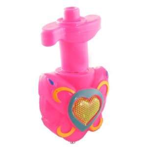  Fuchsia Case Flashing Multi Color LED Music Spinning Top Toy for Child