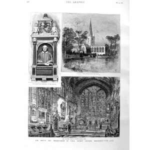    1885 Trinity Church Stratford Upon Avon Shakespeare