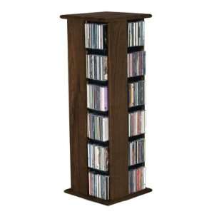  Wood Technology CD DVD Spinning Media Tower in Espresso 