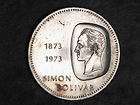 VENEZUELA 1973 10 Bolivares Inset Bust Silver Crown UNC . X 824