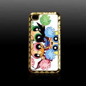 The Powerpuff Girls Printing Golden Case Cover for Iphone 4 4s Iphone4 