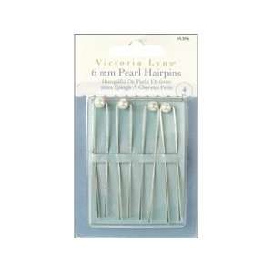  Accents Hairpins Victoria Lynn 6mm Pearl 4pc (Pack of 3)