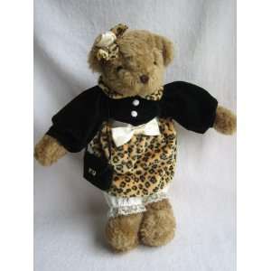  She bear with Leopard Skin Dress and Black Purse (13 