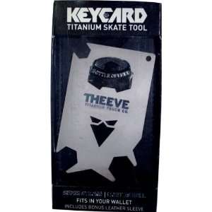  Theeve Titanium Key Card Tool Silver Skate Tools: Sports 