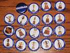 labatt nhl trophies 19 cap beer cap set used returns