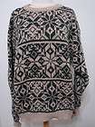 Benetton Italy Shetland Wool Snowflake Print Sweater