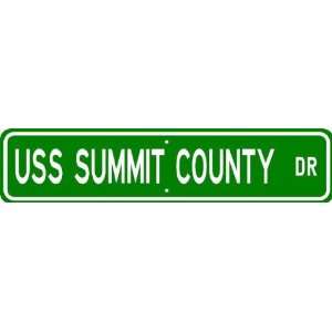    USS SUMMIT COUNTY LST 1146 Street Sign   Navy Patio, Lawn & Garden