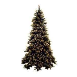  8.5 Pre Lit Black & Gold Artificial Christmas Tree 