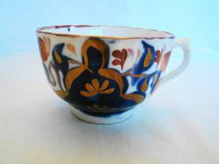 Gaudy Welsh Softpaste Porcelain Oyster Pattern Cup 19th c  