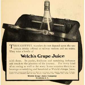  1906 Ad Welchs Grape Juice Fruit Bottle Westfield NY 