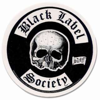   Zakk Wylde Black Label Society BLS SKULL Round Sticker Decal: Clothing