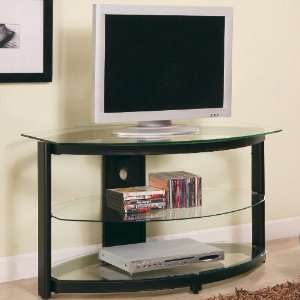  TV Stand in Black Metal/Glass by Coaster