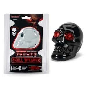  SKULL BLACK SPEAKER WITH RED LED LIGHT COMPATIBLE WITH MP3 