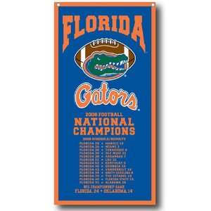   National Champions 2008 Royal Blue Vertical Schedule Banner Sports
