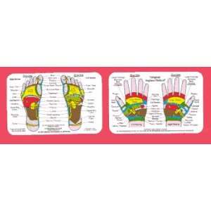  Reflexology Hand and Foot Wallet Chart: Health & Personal 