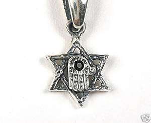 Hamsa Evil eye Star of David Kabbalah Pendant Necklace  