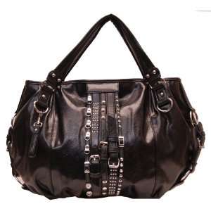   Candice Handbag Shoulder Bag LA5917 Black Pop Leather Bag: Electronics