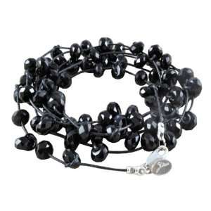  Black Onyx on Black Sand Wrap Jewelry