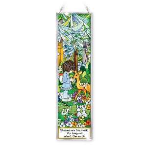 Precious Moments Hand Painted Window Decor Panel, Blessed Are The Meek 